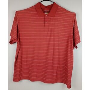 Reebok Golf Men's‎ 4XL Orange Striped Short Sleeve Collar Polo Shirt